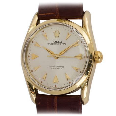 Rolex Vintage Oyster Perpetual Bombe Yellow Gold 